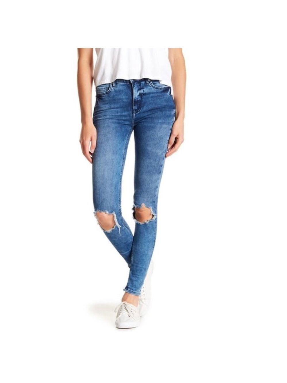 Free People Busted Knee Skinny Jeans